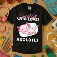 Just A Girl Who Loves Axolotl Kids T-Shirt thumb 3