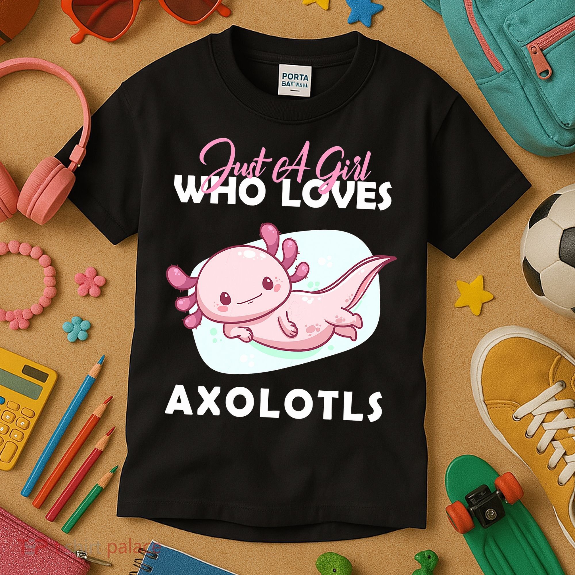 Just A Girl Who Loves Axolotl Kids T-Shirt