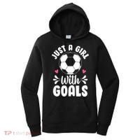 Just A Girl With Goals Funny Soccer Women's Hoodie thumb 0