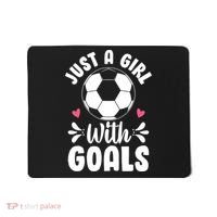 Just A Girl With Goals Funny Soccer Mousepad thumb 0