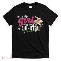 Just A Girl Who Loves Jiu Jitsu Jiu Jitsu Fighter T-Shirt thumb 0