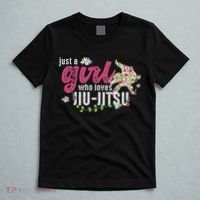 Just A Girl Who Loves Jiu Jitsu Jiu Jitsu Fighter T-Shirt thumb 5