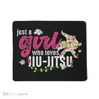 Just A Girl Who Loves Jiu Jitsu Jiu Jitsu Fighter Mousepad thumb 0