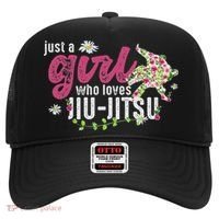 Just A Girl Who Loves Jiu Jitsu Jiu Jitsu Fighter Hat thumb 0