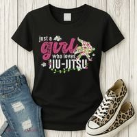 Just A Girl Who Loves Jiu Jitsu Jiu Jitsu Fighter Women's T-Shirt thumb 3