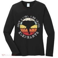 Just A Girl Who Loves Elephants Elephant Women's Long Sleeve Shirt thumb 0
