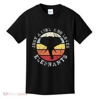 Just A Girl Who Loves Elephants Elephant Kids T-Shirt thumb 0