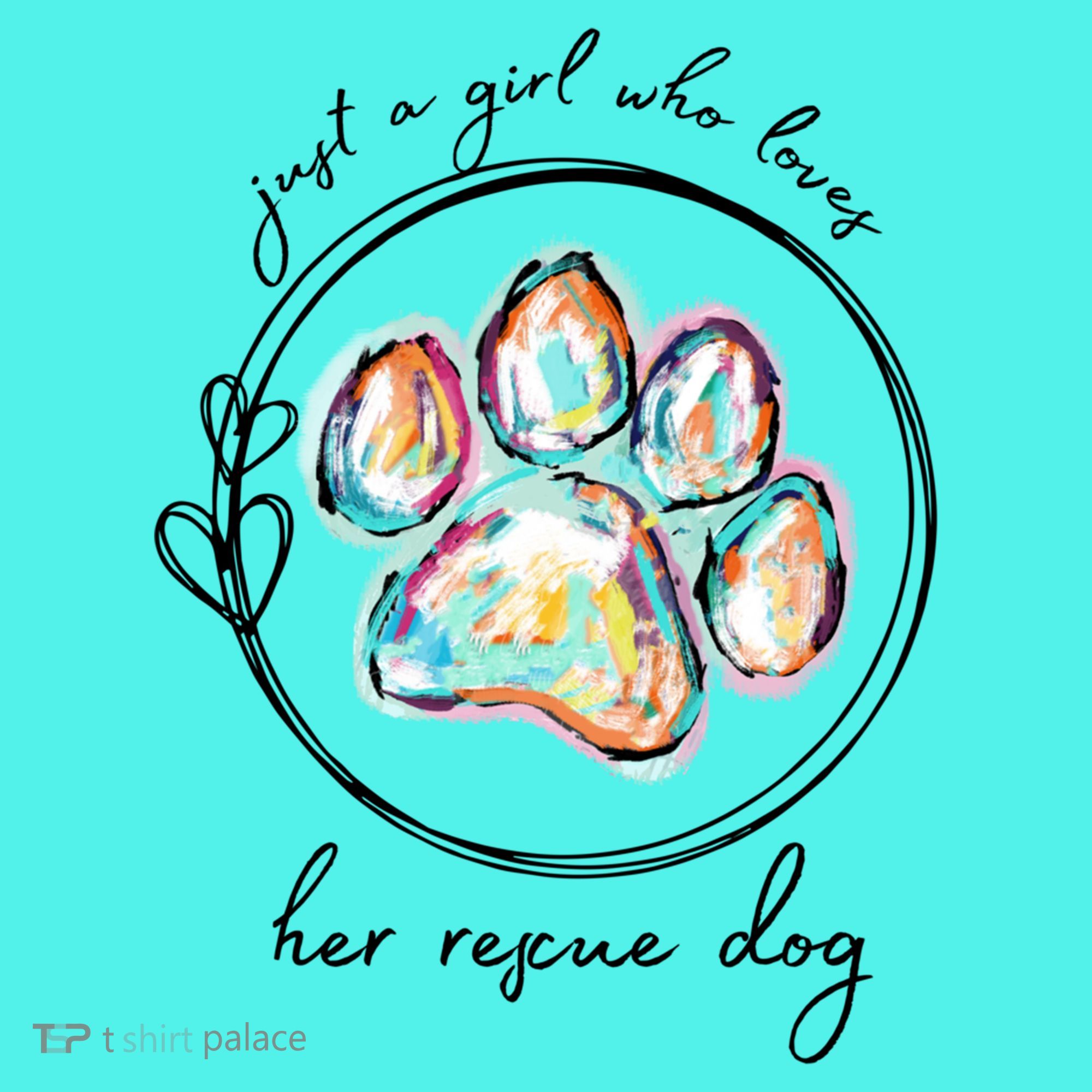 Just A Girl Who Loves Her Rescue Dog Gift Mousepad