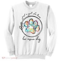 Just A Girl Who Loves Her Rescue Dog Gift Sweatshirt thumb 0