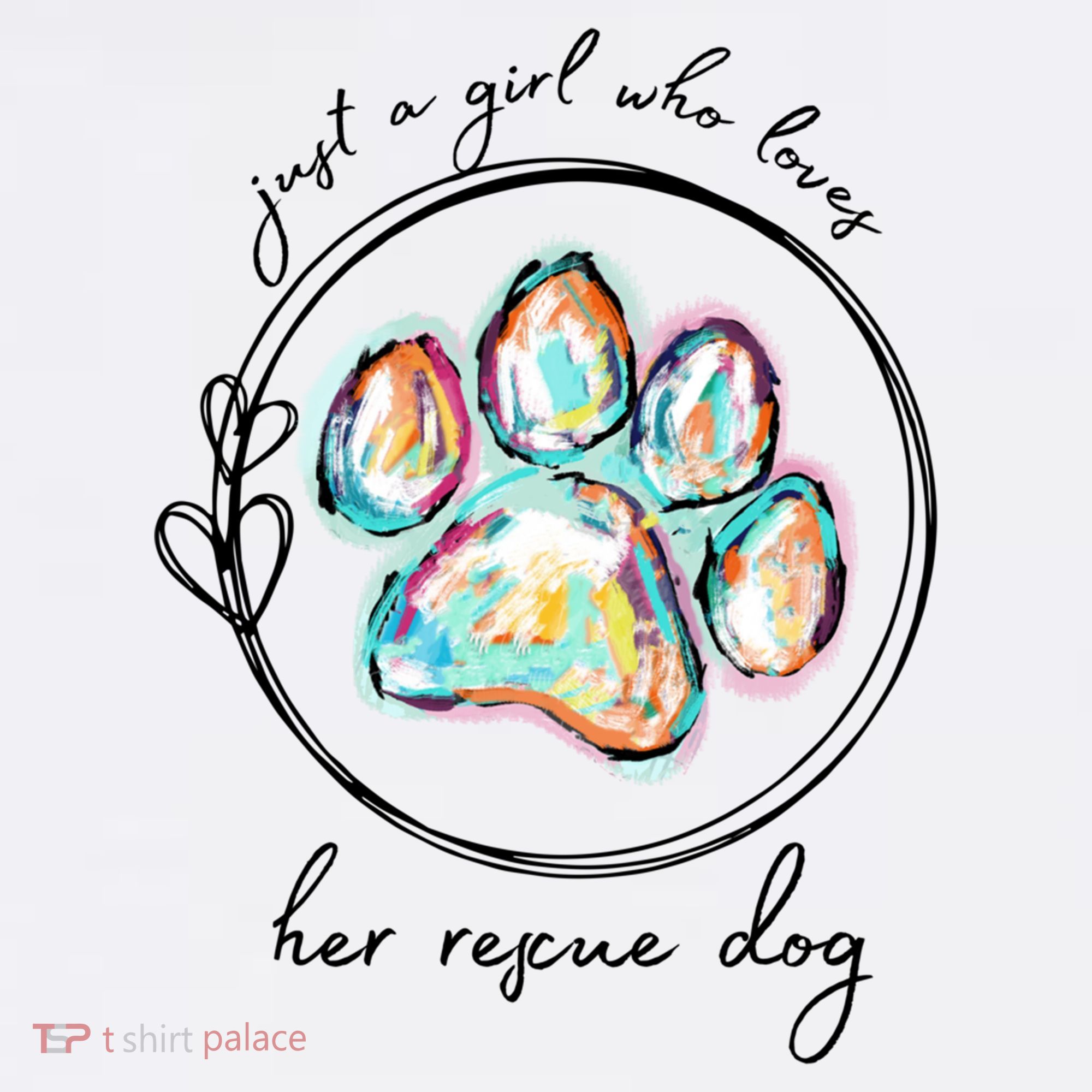 Just A Girl Who Loves Her Rescue Dog Gift Women's Tank Top