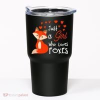 Just a girl who loves foxes - Cute looking fox Tumbler thumb 0
