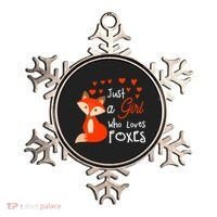 Just a girl who loves foxes - Cute looking fox Ornament thumb 0