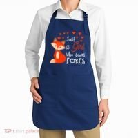Just a girl who loves foxes - Cute looking fox Apron thumb 2