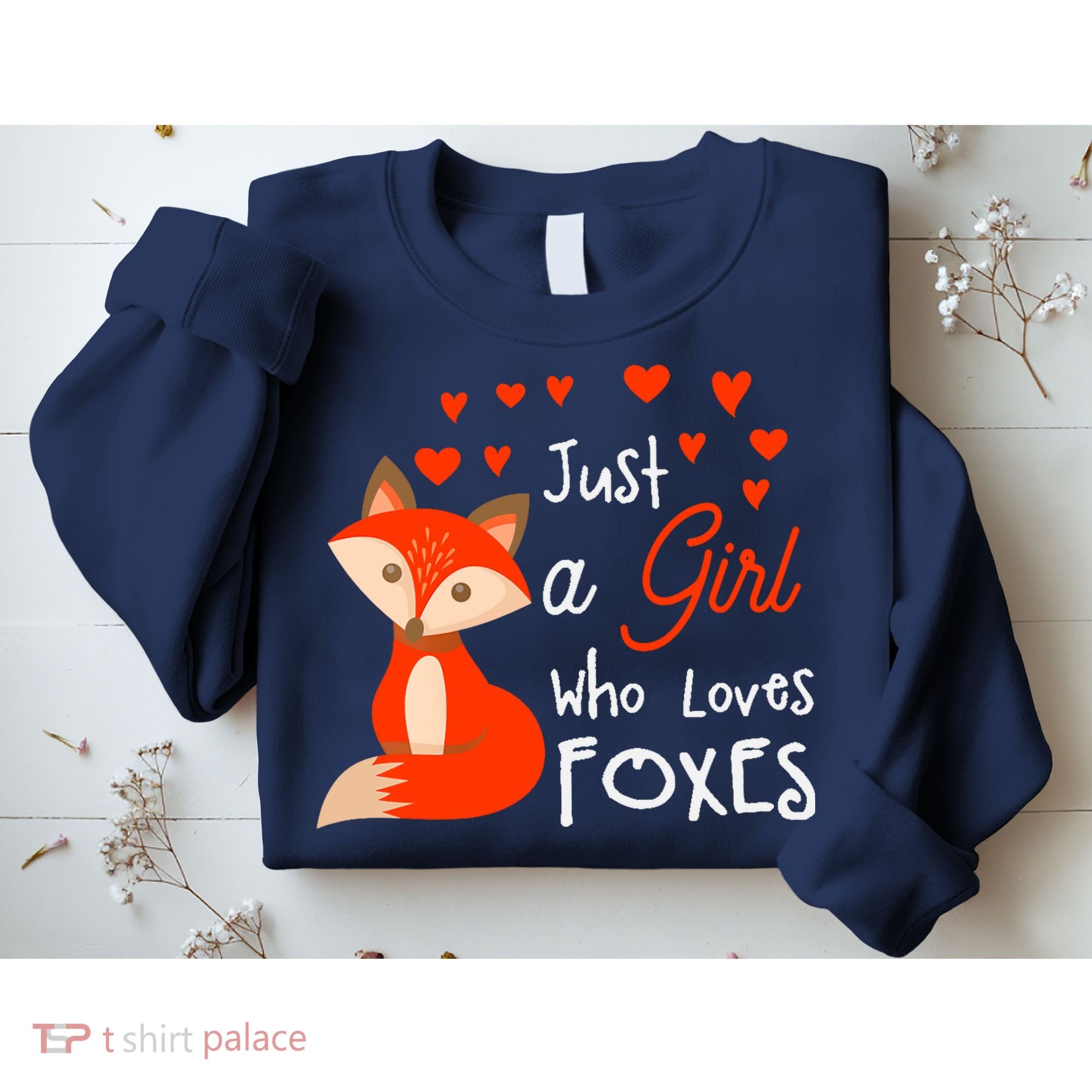 Just a girl who loves foxes - Cute looking fox Sweatshirt