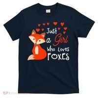 Just a girl who loves foxes - Cute looking fox T-Shirt thumb 0