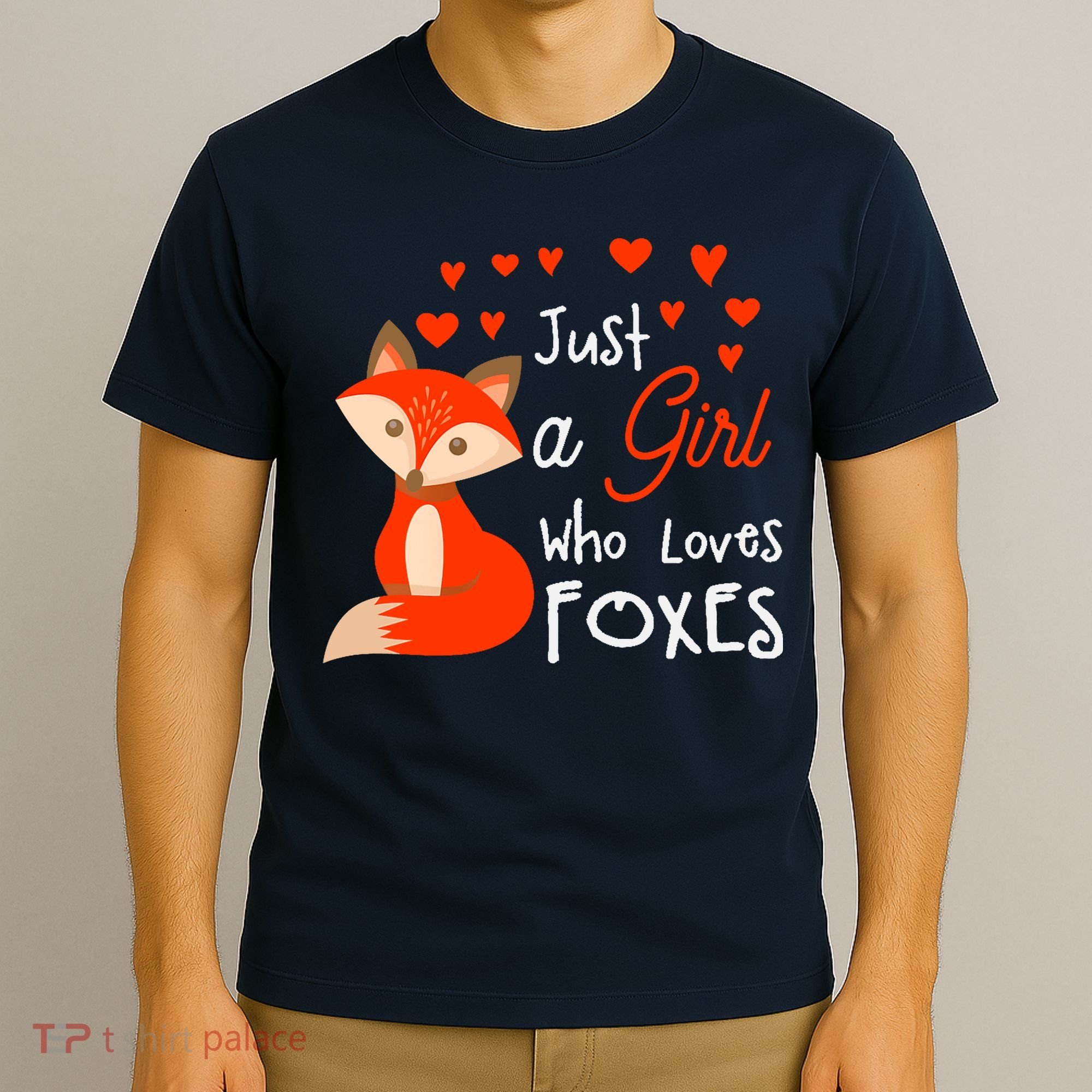 Just a girl who loves foxes - Cute looking fox T-Shirt