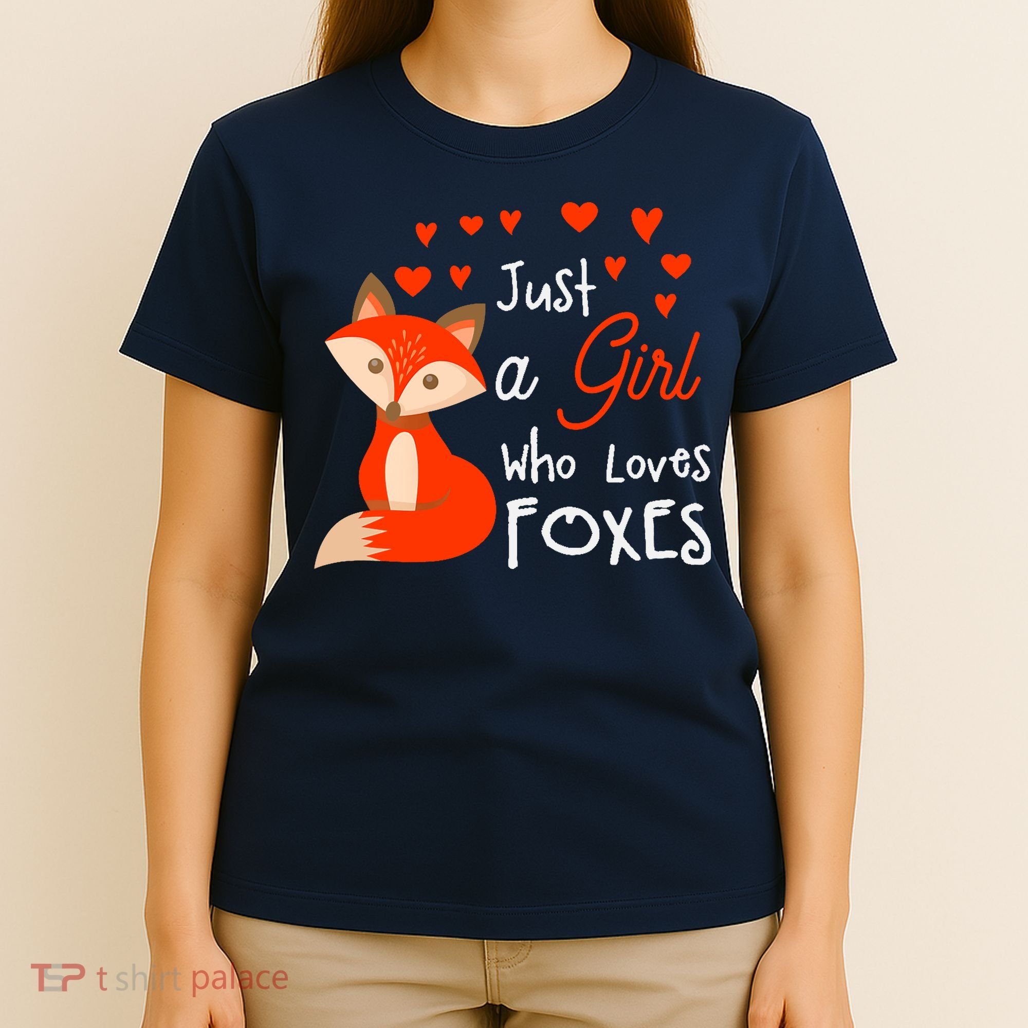 Just a girl who loves foxes - Cute looking fox T-Shirt