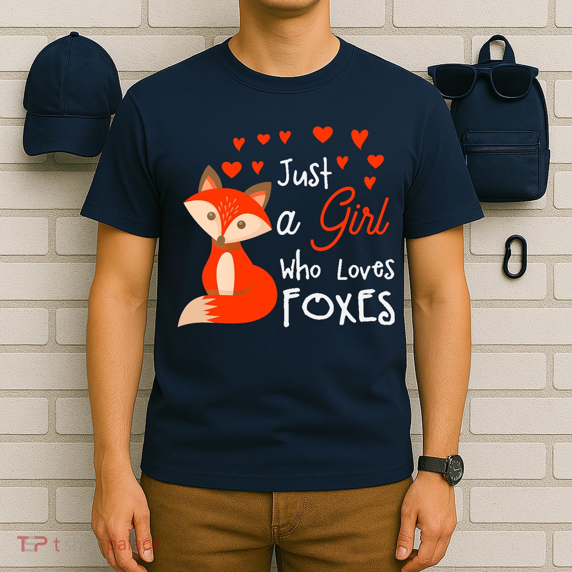Just a girl who loves foxes - Cute looking fox T-Shirt