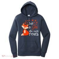 Just a girl who loves foxes - Cute looking fox Women's Hoodie thumb 0