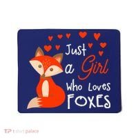Just a girl who loves foxes - Cute looking fox Mousepad thumb 0