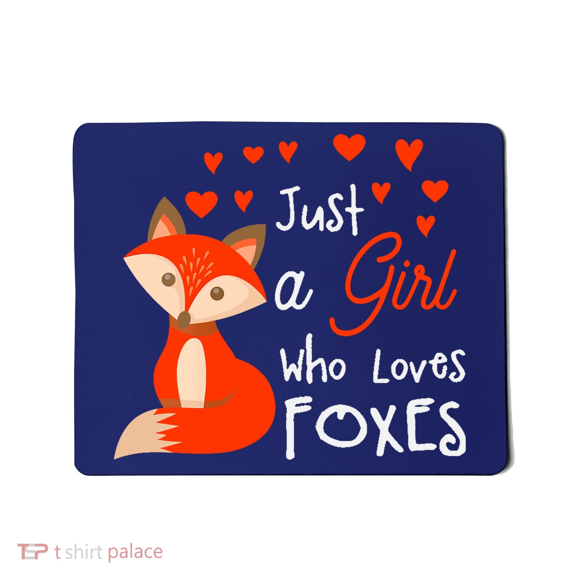 Just a girl who loves foxes - Cute looking fox Mousepad