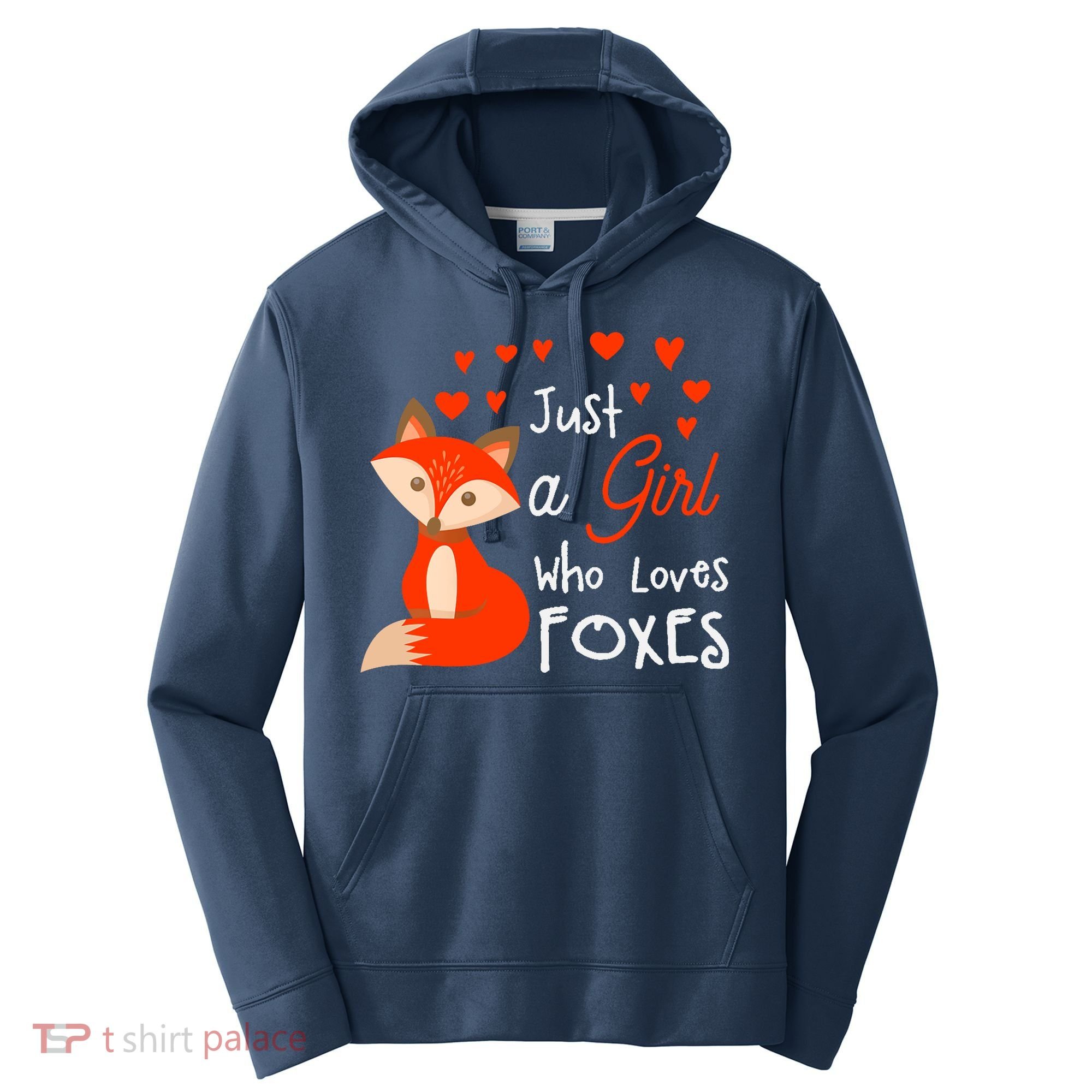 Just a girl who loves foxes - Cute looking fox Performance Fleece Hoodie