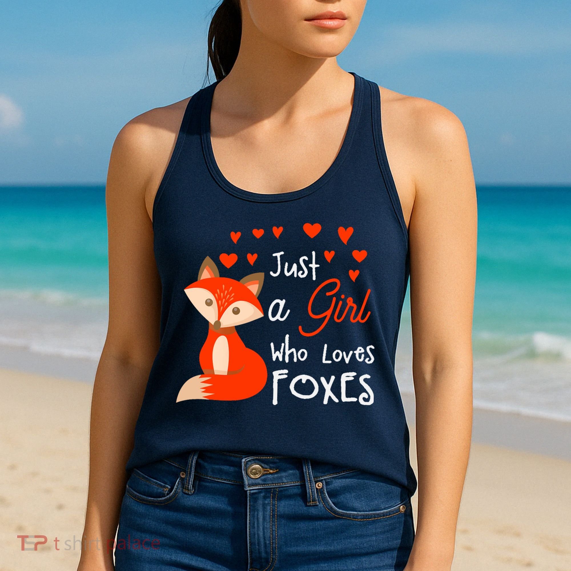 Just a girl who loves foxes - Cute looking fox Women's Tank Top