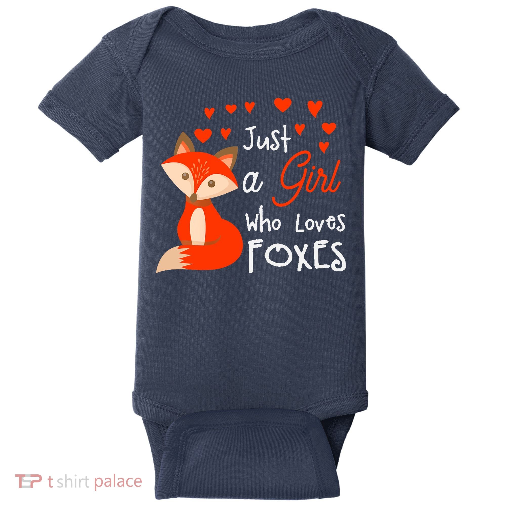 Just a girl who loves foxes - Cute looking fox Baby Bodysuit