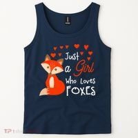 Just a girl who loves foxes - Cute looking fox Tank Top thumb 2