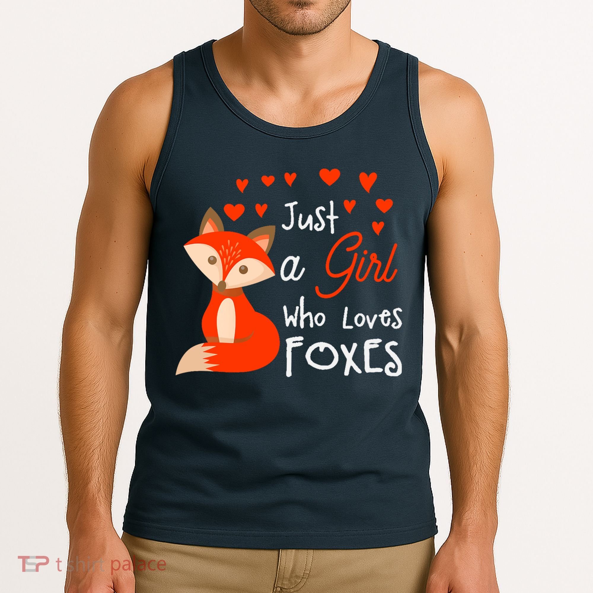 Just a girl who loves foxes - Cute looking fox Tank Top