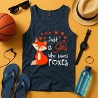 Just a girl who loves foxes - Cute looking fox Tank Top thumb 4