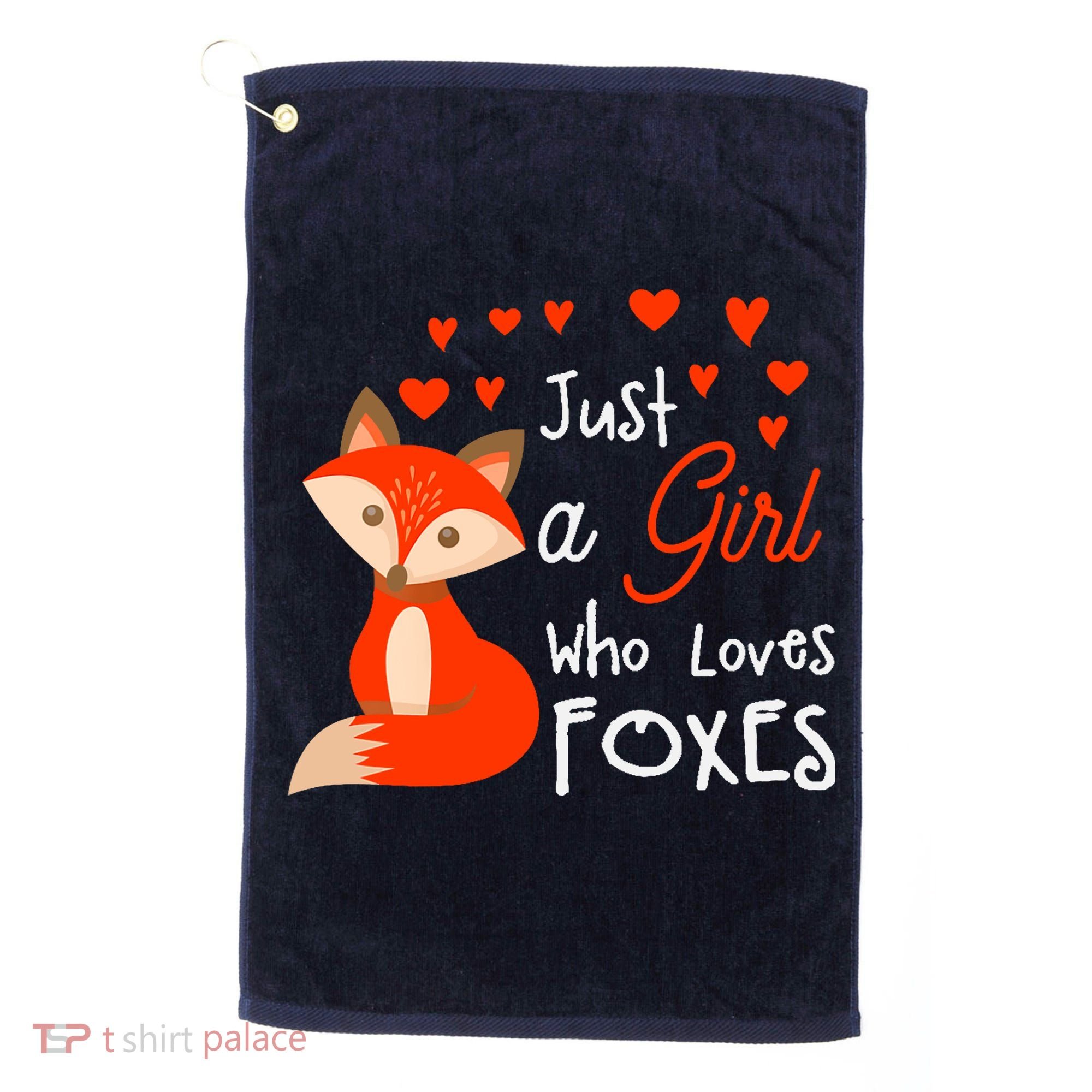 Just a girl who loves foxes - Cute looking fox Golf Towel