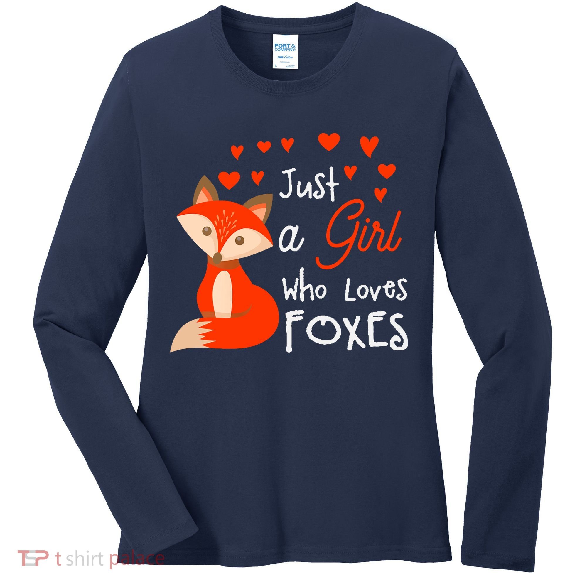 Just a girl who loves foxes - Cute looking fox Women's Long Sleeve Shirt