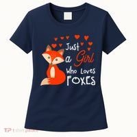 Just a girl who loves foxes - Cute looking fox Women's T-Shirt thumb 0