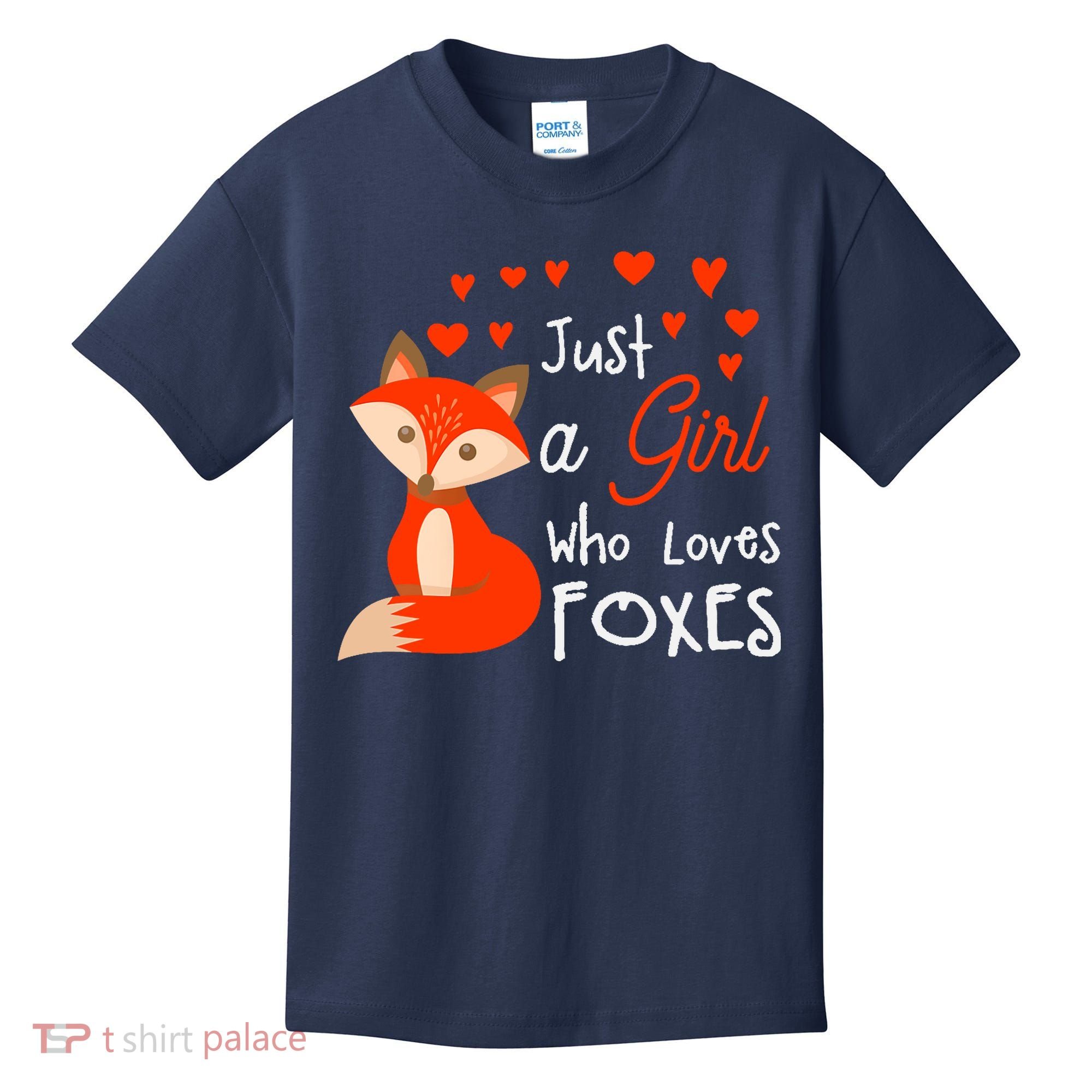 Just a girl who loves foxes - Cute looking fox Kids T-Shirt