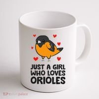Just A Girl Who Loves Orioles Coffee Mug thumb 1