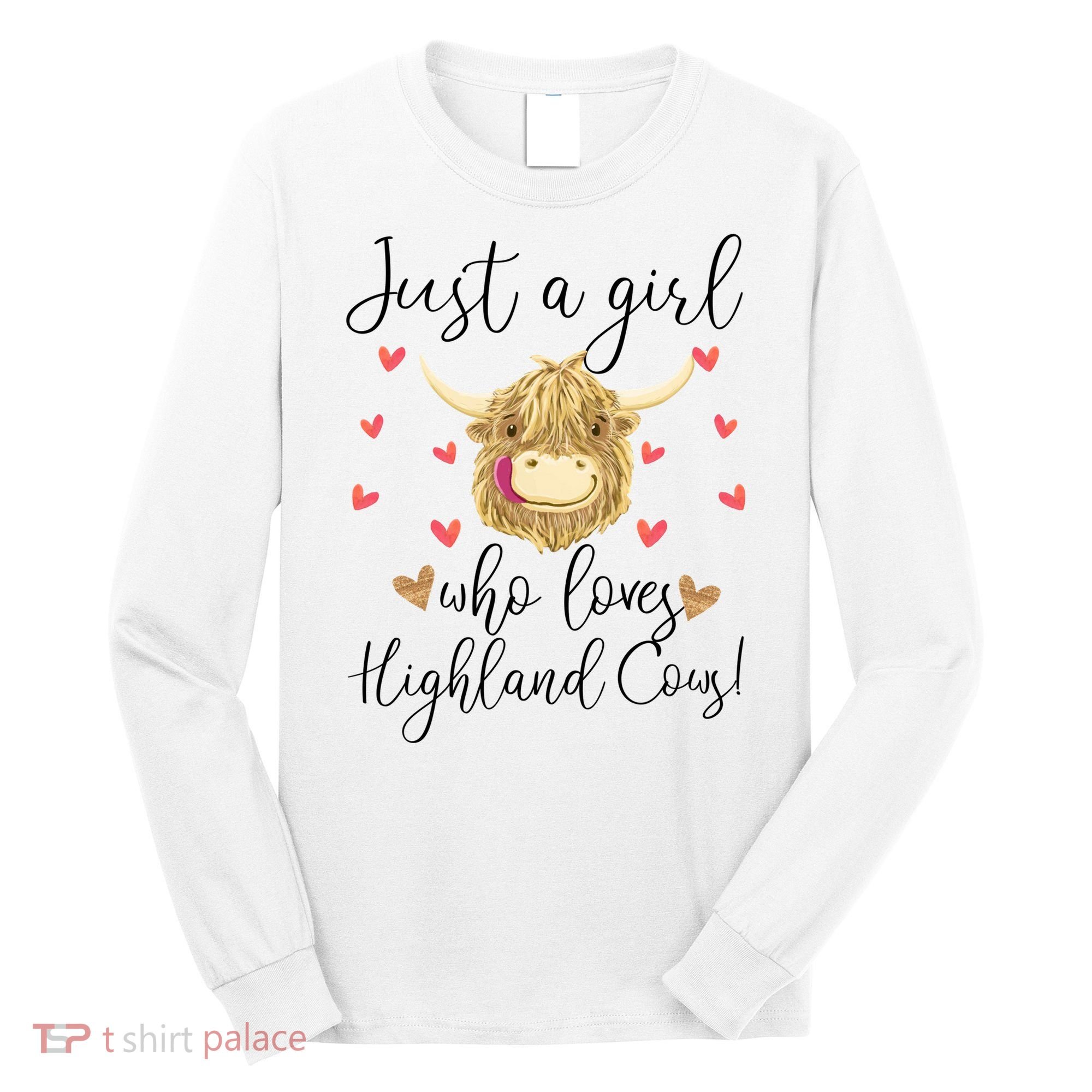 Just A Girl Who Loves Highland Cows Long Sleeve Shirt