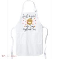 Just A Girl Who Loves Highland Cows Apron thumb 0