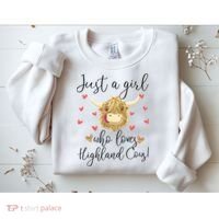Just A Girl Who Loves Highland Cows Sweatshirt thumb 2