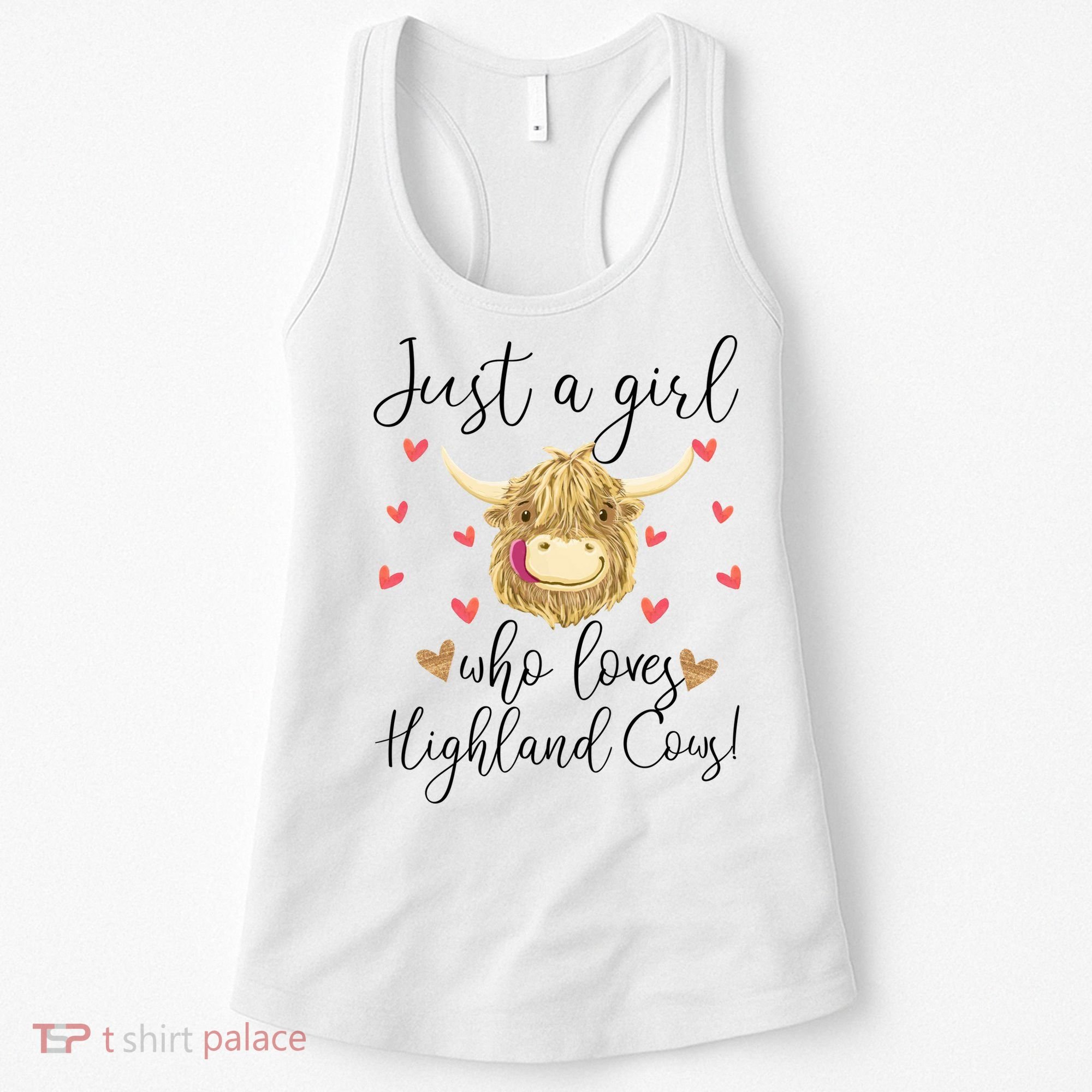Just A Girl Who Loves Highland Cows Women's Tank Top