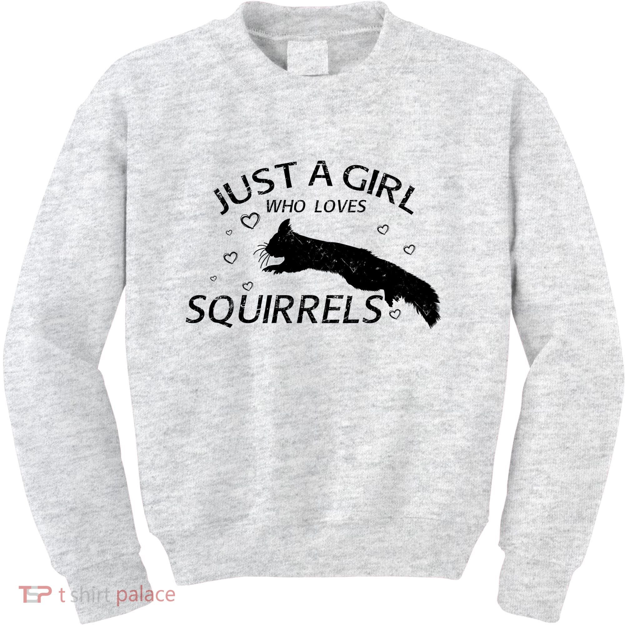 Just A Girl Who Loves Squirrels Kids Sweatshirt
