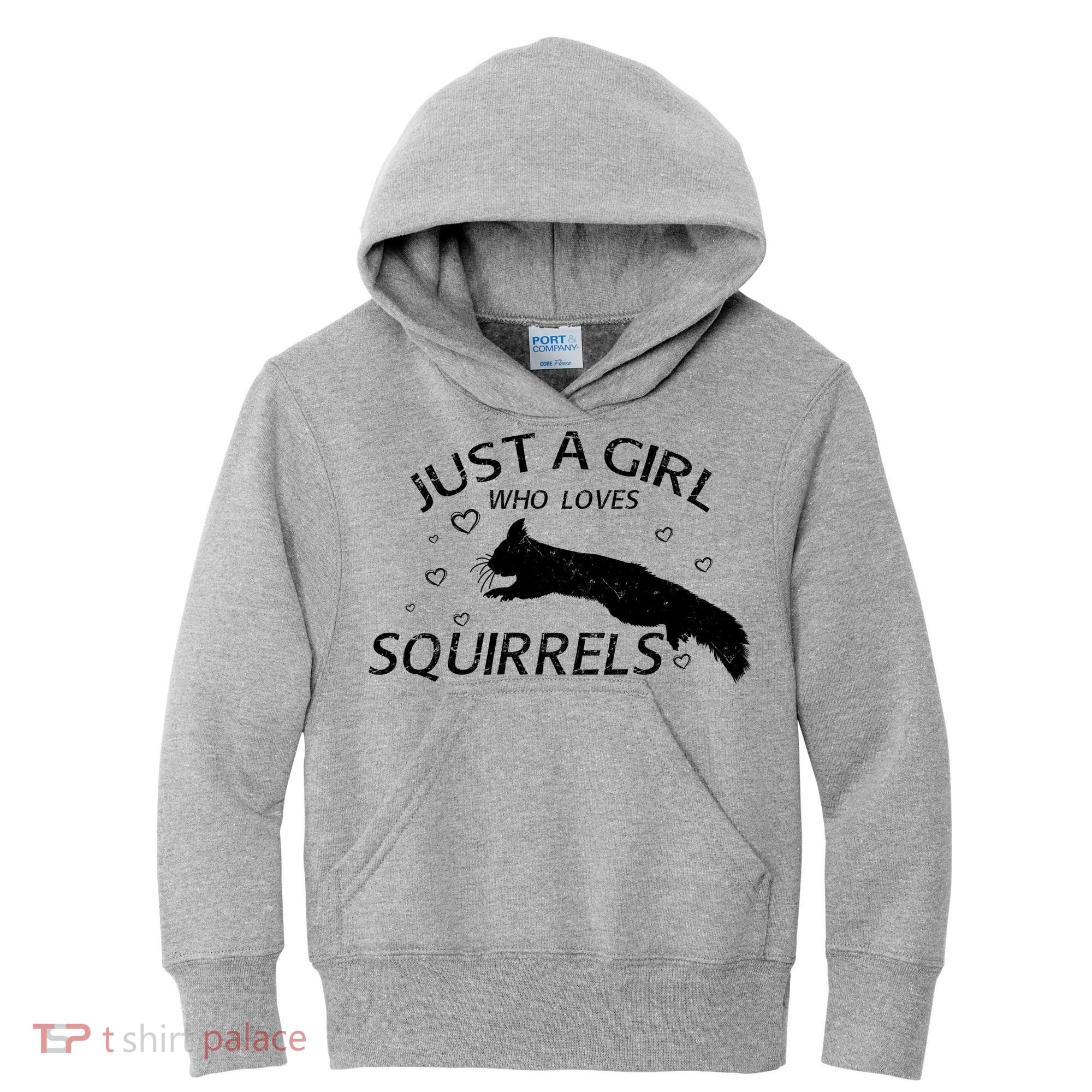 Just A Girl Who Loves Squirrels Kids Hoodie