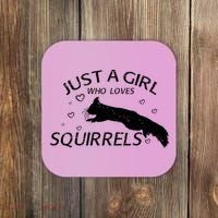 Just A Girl Who Loves Squirrels Coaster thumb 0