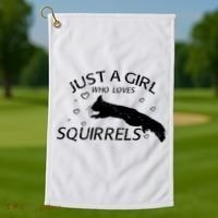 Just A Girl Who Loves Squirrels Golf Towel thumb 1