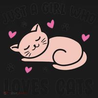 Just A Girl Who Loves Cats Coaster thumb 2
