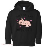 Just A Girl Who Loves Cats Toddler Hoodie thumb 0