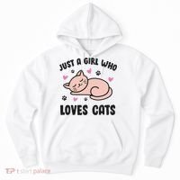 Just A Girl Who Loves Cats Hoodie thumb 0