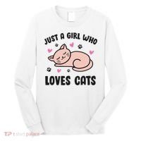 Just A Girl Who Loves Cats Long Sleeve Shirt thumb 0