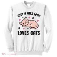 Just A Girl Who Loves Cats Sweatshirt thumb 0