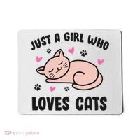 Just A Girl Who Loves Cats Mousepad thumb 0